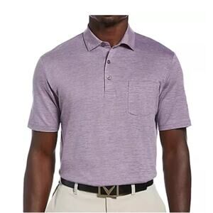 CALLAWAY GOLF OPTI-DRI STRETCH POLO SHIRT SIZE XL NWT grape purple logo sleeve
